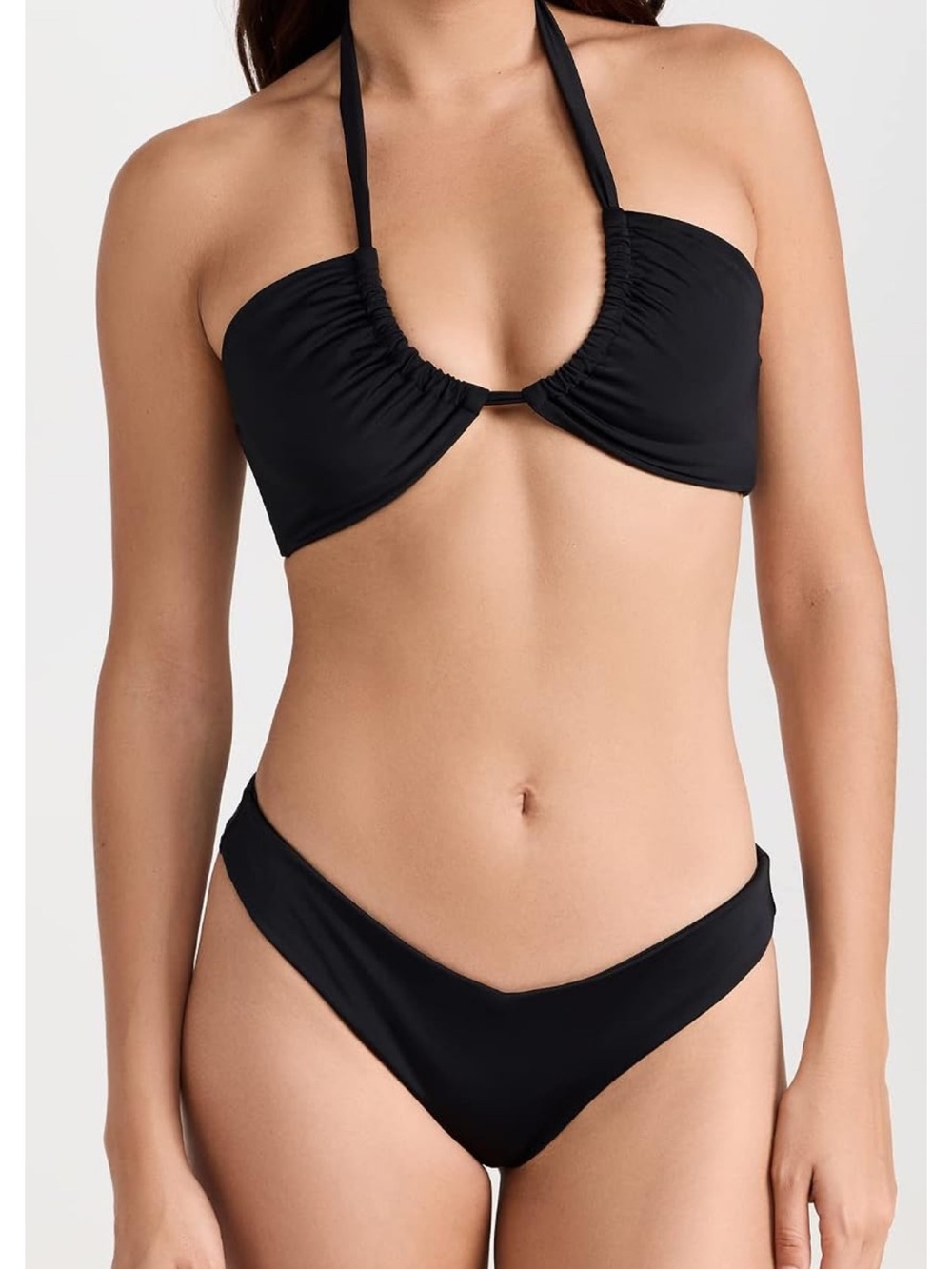 Onia Black Halter Bikini Set